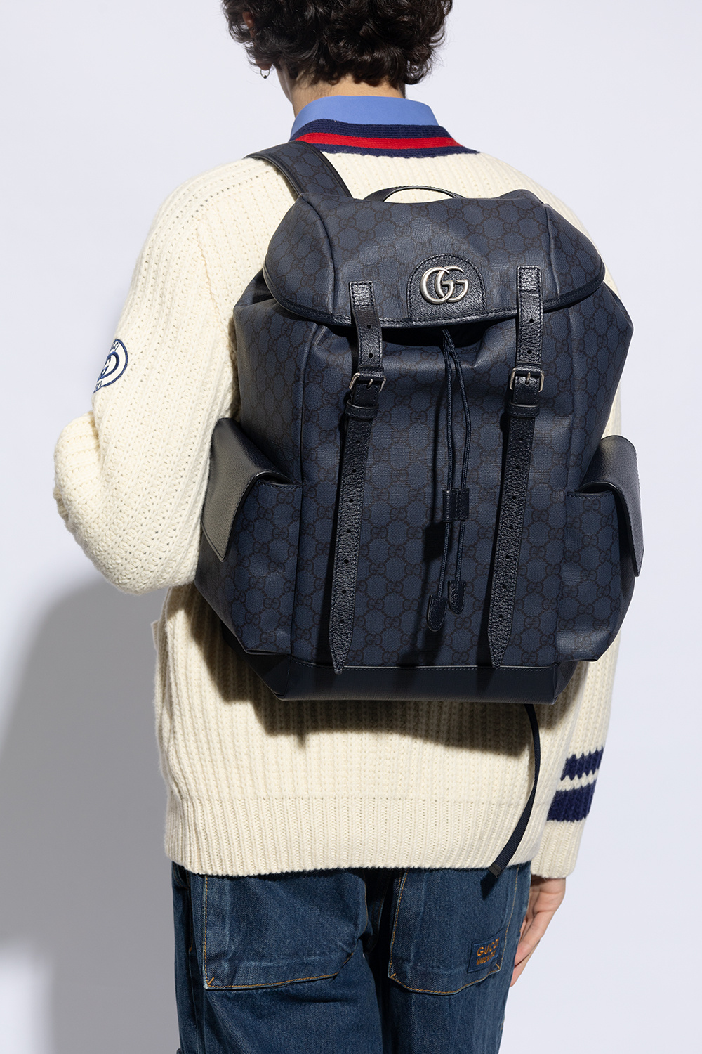 Gucci top backpack blue